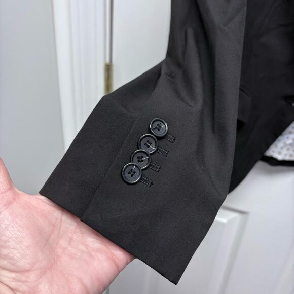 Ann Taylor Black Blazer, Cropped, Waist Length, Size 12P, Petite Jacket - Picture 5 of 10